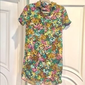 J Crew silk shirt dress